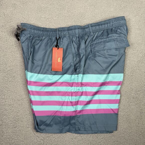 Southern Marsh Swim Trunks Mens 2XL Slate Harbor Barcelona Lines Mesh Lined NWT - Picture 5 of 13